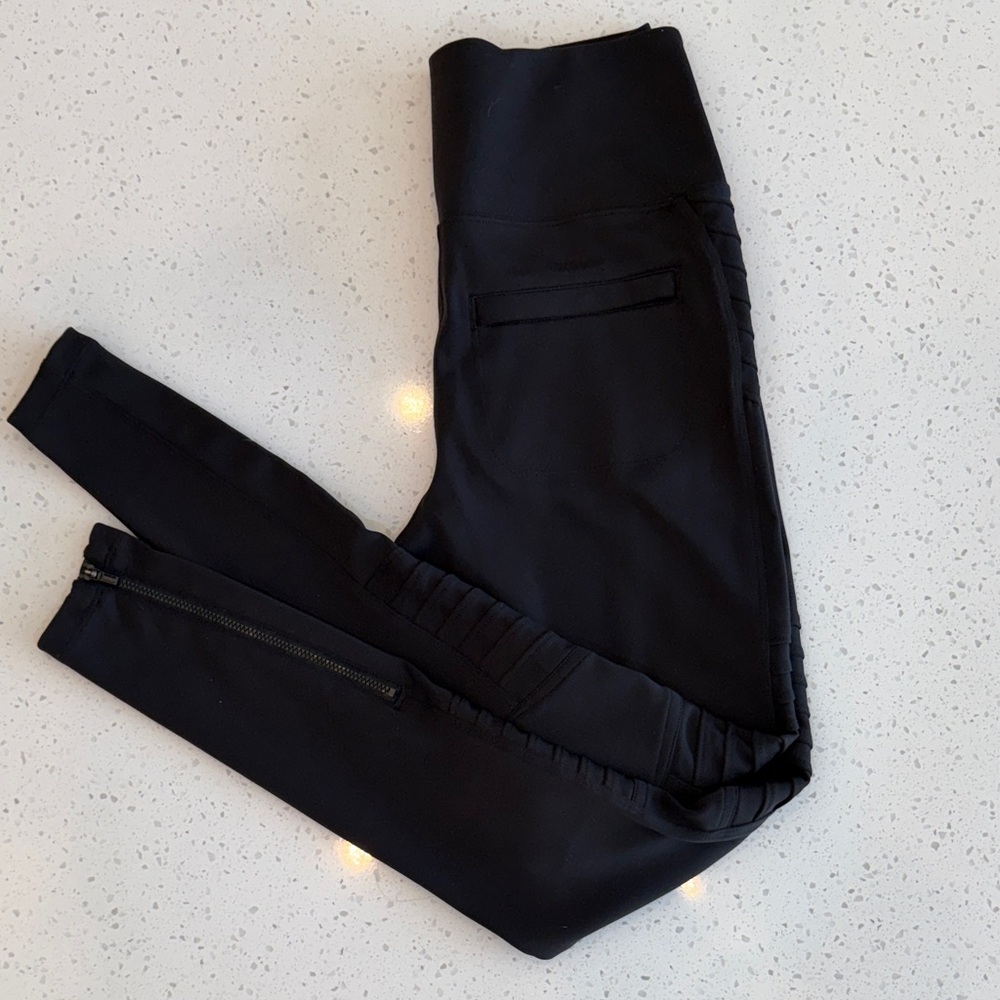 Athleta Delancey Moto Tight - Black - Size: XS